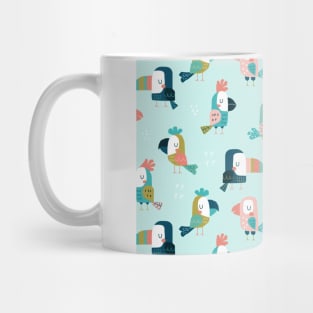 Cute Colorful Beautiful Bird Pattern Artwork Mug